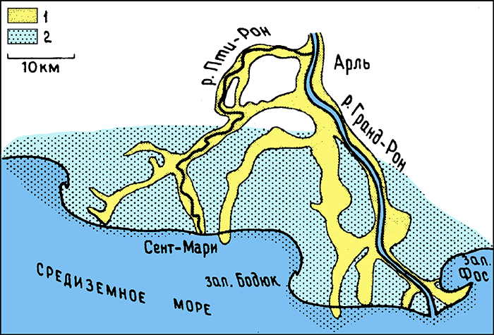 Песчаное тело в дельте Роны